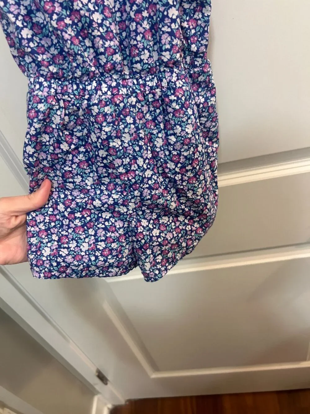 Janie and Jack Girls Romper Sleeveless One Piece Blue Size 3T Floral Summer
